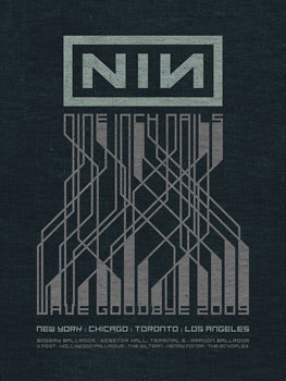 Nine Inch Nails - 2009 Wave Goodbye - NA Tour Poster