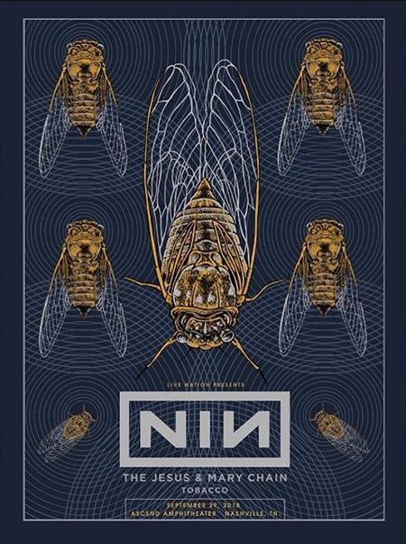 Nine Inch Nails & The Jesus Mary Chain - 2018 -AP Print #'D 3OF15