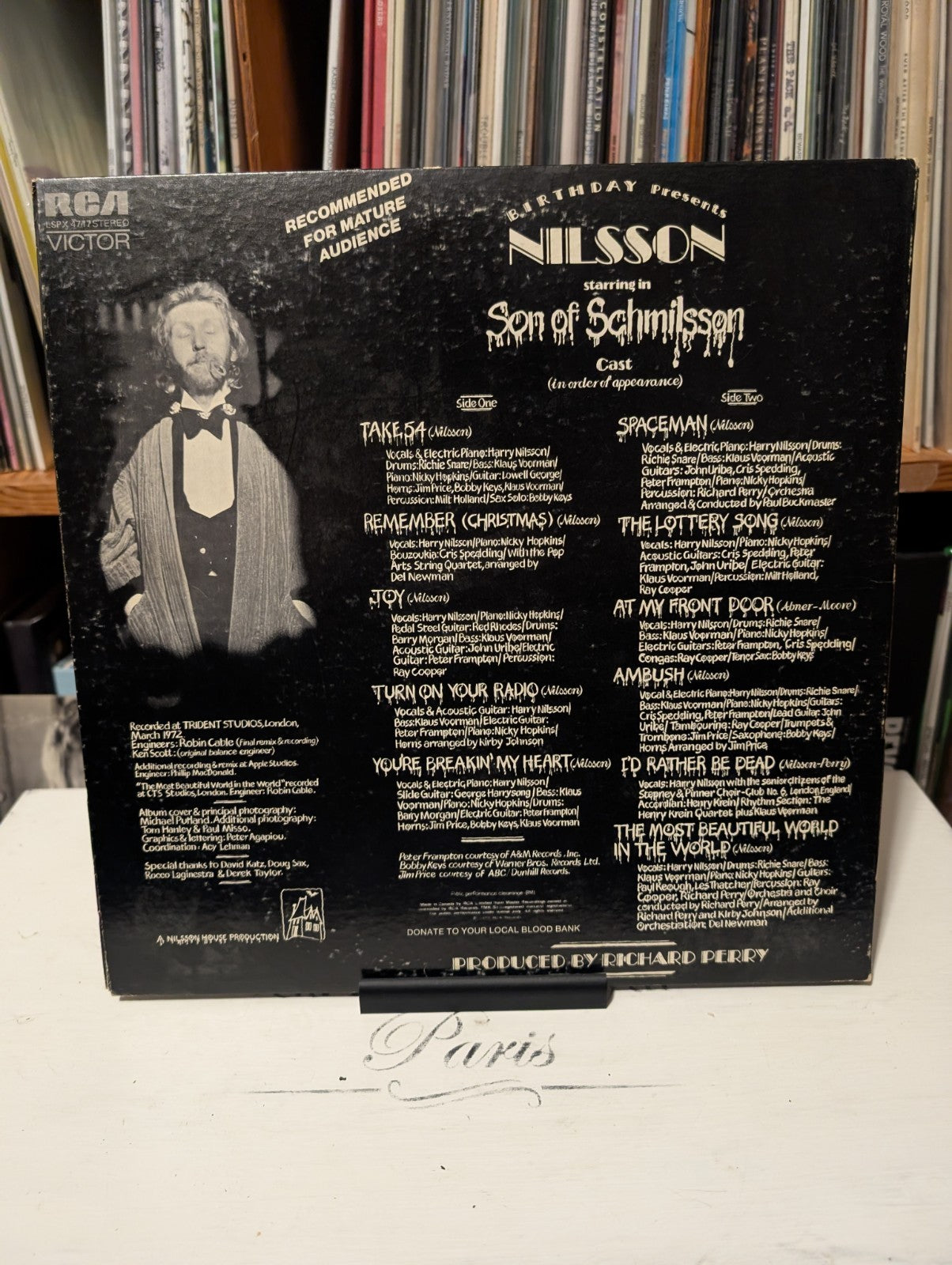 Harry Nilsson Son of Schmilsson LP RCA LSP 4717 w/Poster & Inner Vinyl1