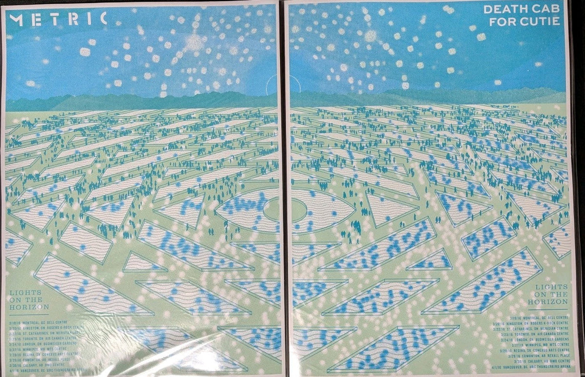 Death Cab For Cutie - Metric - 2xScreenPrint - 