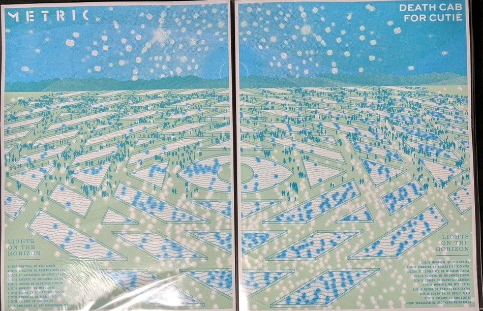 Death Cab For Cutie - Metric - 2xScreenPrint - 
