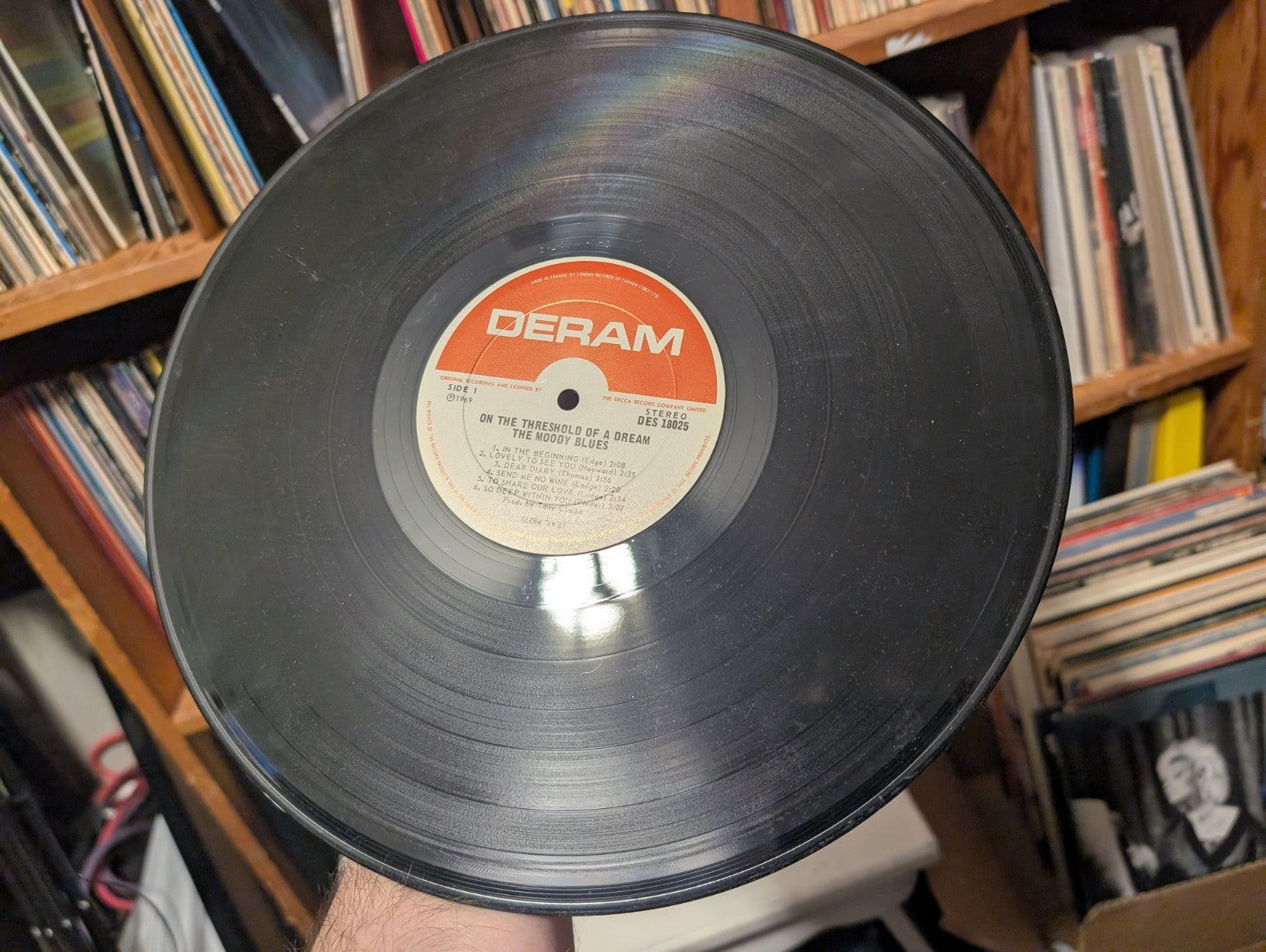 1969 THE MOODY BLUES   ON THE THRESHOLD OF A DREAM Deram DES 18025 Canada 4