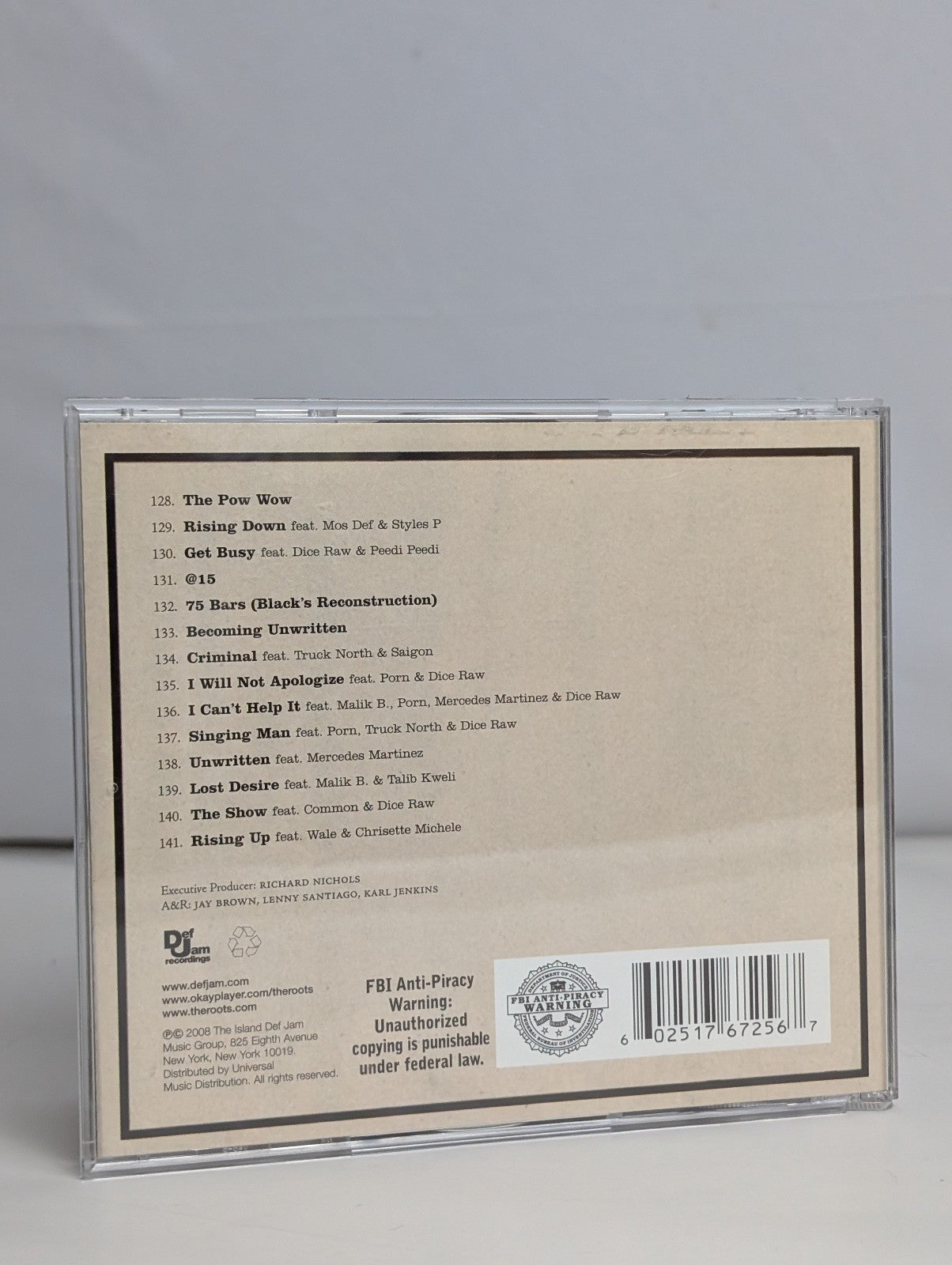 Rising DownThe RootsUSCD, AlbumDef Jam Recordings – B0011138-02 *AUTOGRAPHED