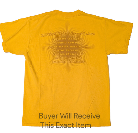 Smashing Pumpkins   20 Years of Sadness   2008 Tour shirt   size medium   Yellow1