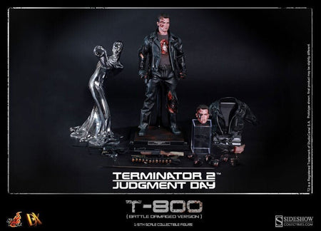 Hot Toys DX13  T2: Judgment Day 1/6 T 800 Battle Damaged/ Sideshow Figure0