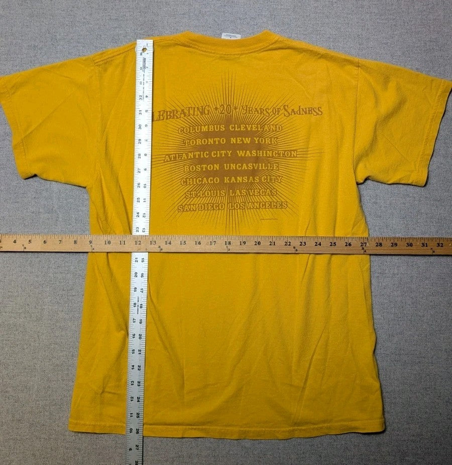 Smashing Pumpkins   20 Years of Sadness   2008 Tour shirt   size medium   Yellow4