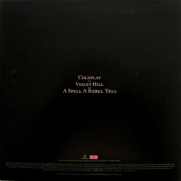 Coldplay Violet Hill   7" VINYL RECORD  1