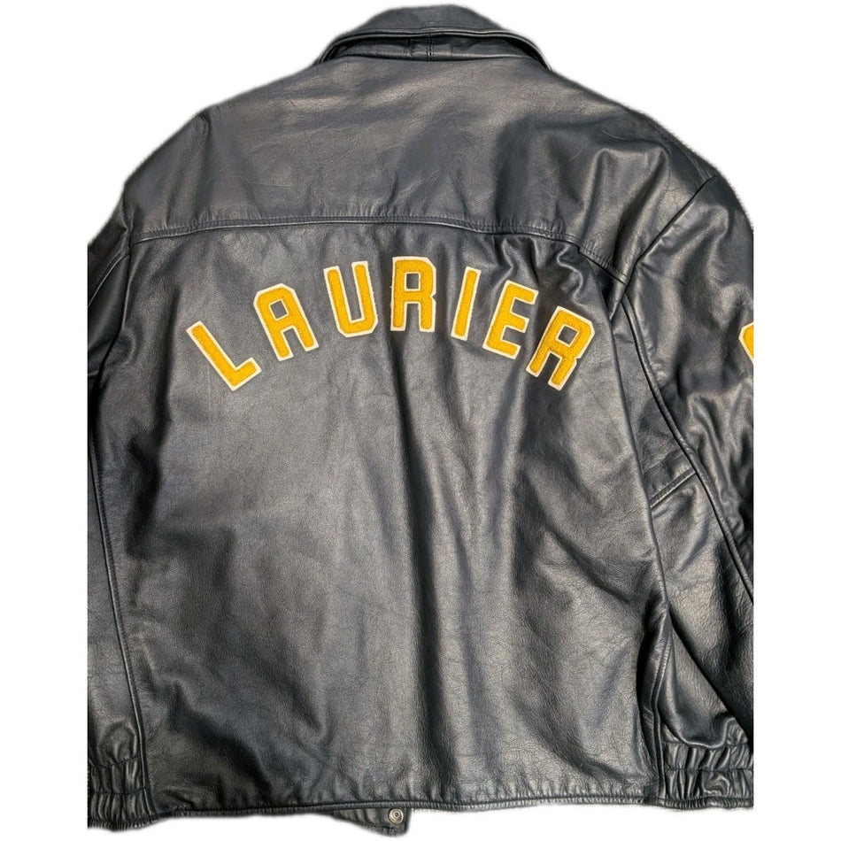 Wilfred Laurier   Leather Varsity Jacket   Vintage   Size 481