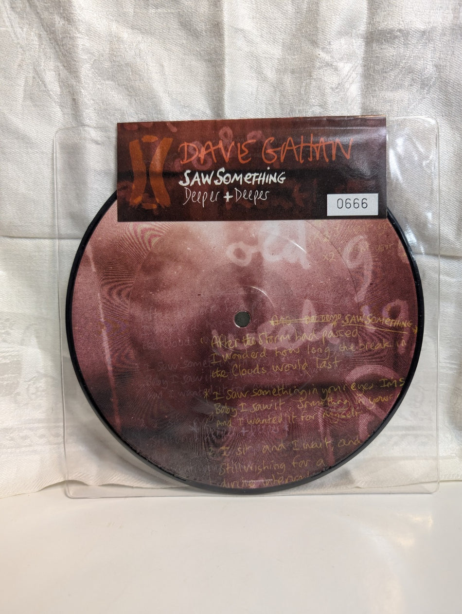 DAVE GAHAN - SAW SOMETHING/ DEEPER + DEEPER - 7" RECORD *FACTORY SEALED*