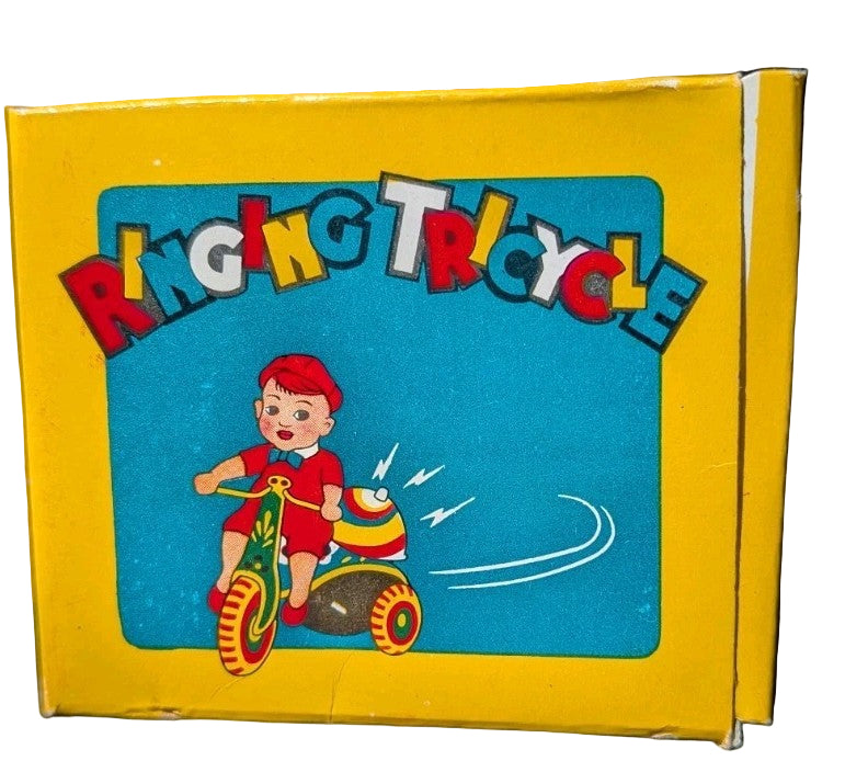 Vintage 1950'm'Ringing Tricycle' + box, tin toy