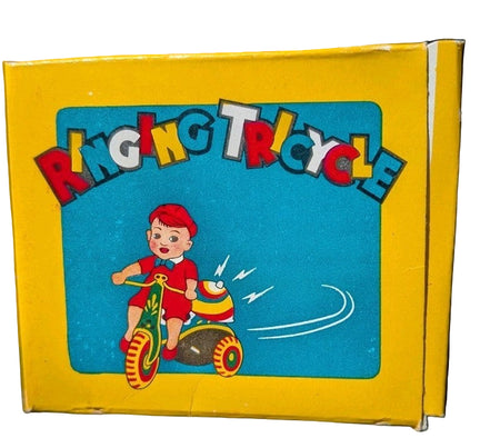 Vintage 1950'm'Ringing Tricycle' + box, tin toy