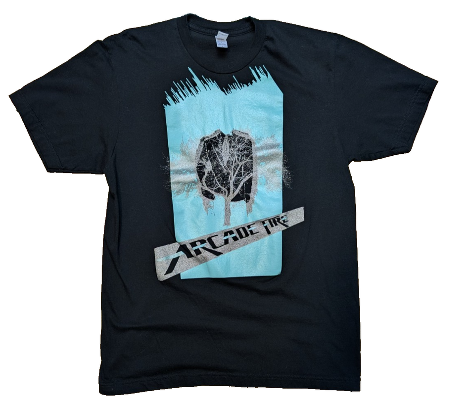 Arcade Fire Band Tee Vintage Y2K 2004 Funeral Tour Concert Merch T Shirt Adult M0