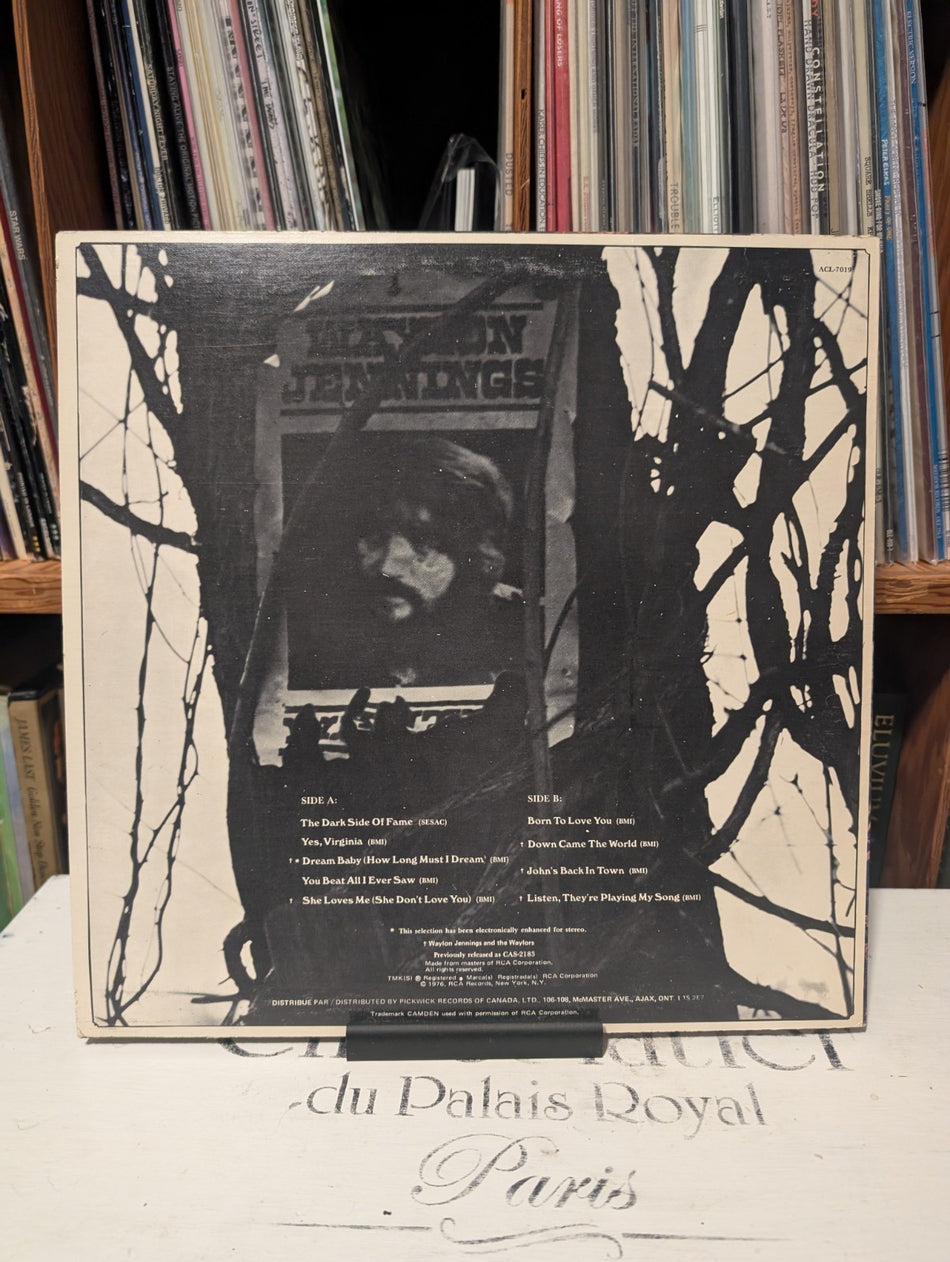 Waylon Jennings The Dark Side Of Fame Vintage Vinyl LP Pickwick Record ACL 70191
