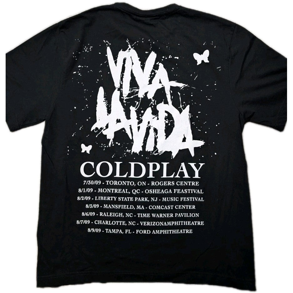Coldplay Viva La Vida   Tour Shirt  2009 Tour Band Tee  Size Large1