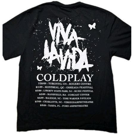 Coldplay Viva La Vida   Tour Shirt  2009 Tour Band Tee  Size Large1