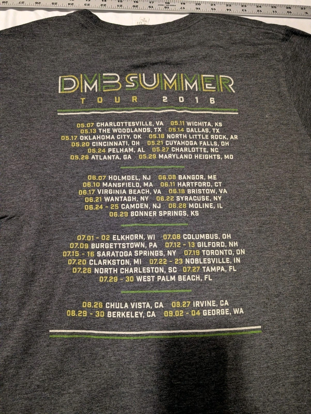 2016 Dave Matthews Band Long Sleeve Concert Tour Shirt size XL5