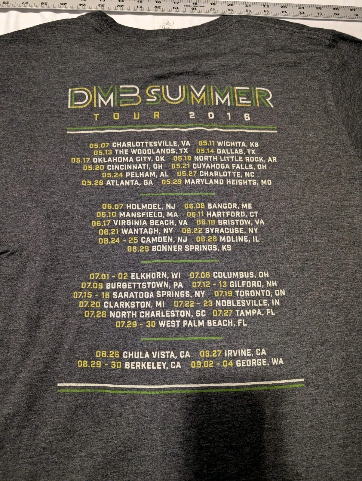 2016 Dave Matthews Band Long Sleeve Concert Tour Shirt size XL5