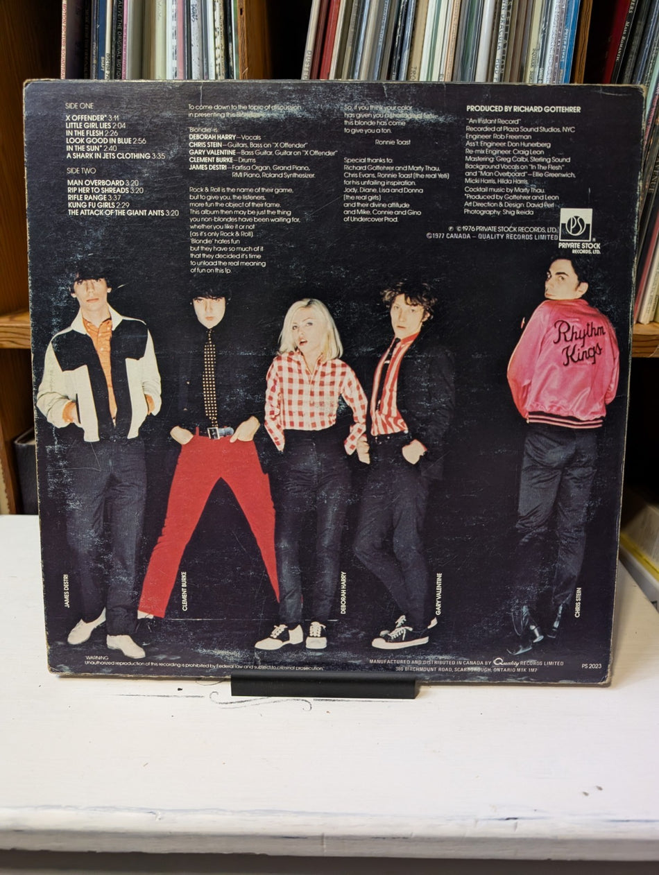 BLONDIE  S/T  1977 PRIVATE STOCK 12" Vinyl Record1