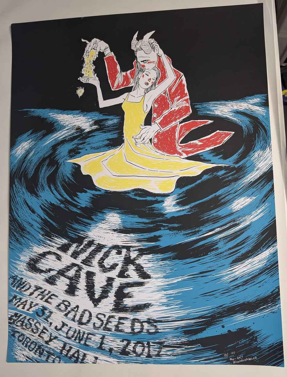 Nick Cave & The Bad Seeds  Massey Hall, Toronto 2017 Screen Print   Numbered.1