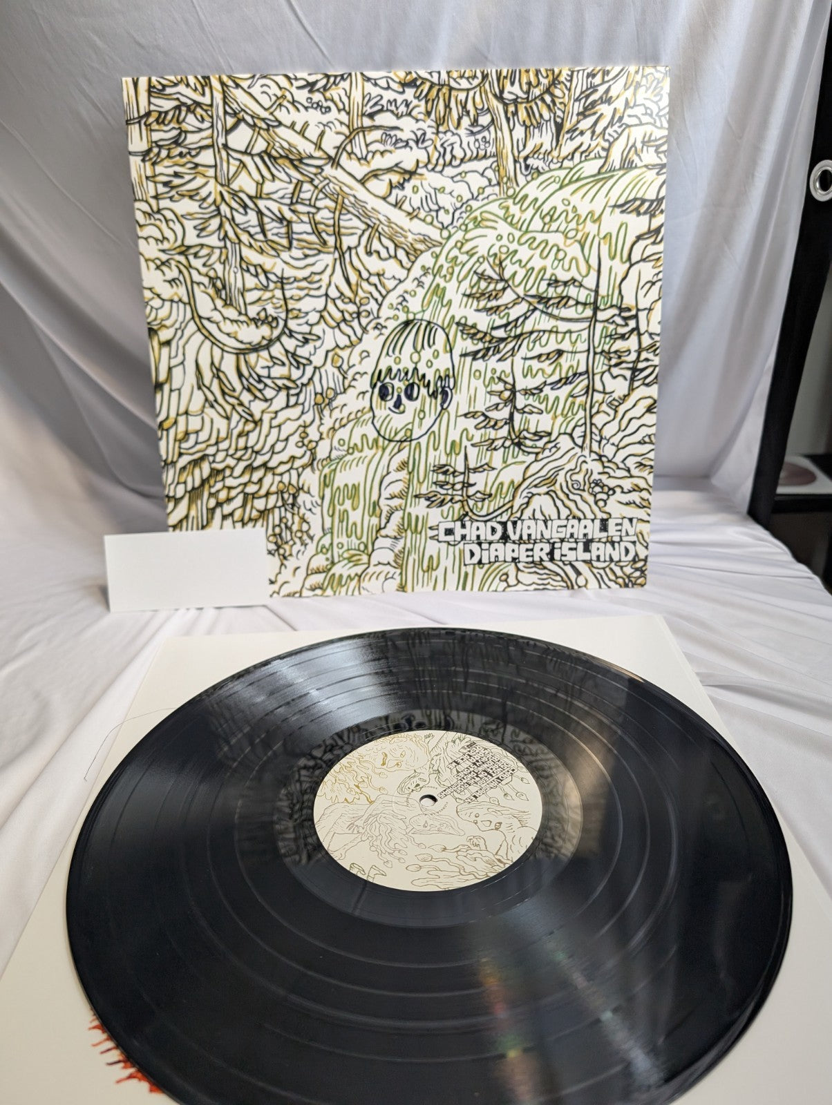 CHAD VANGAALEN DIAPER ISLAND   12" RECORD   AUTOGRAPHED W/DOODLE BY CHAD1