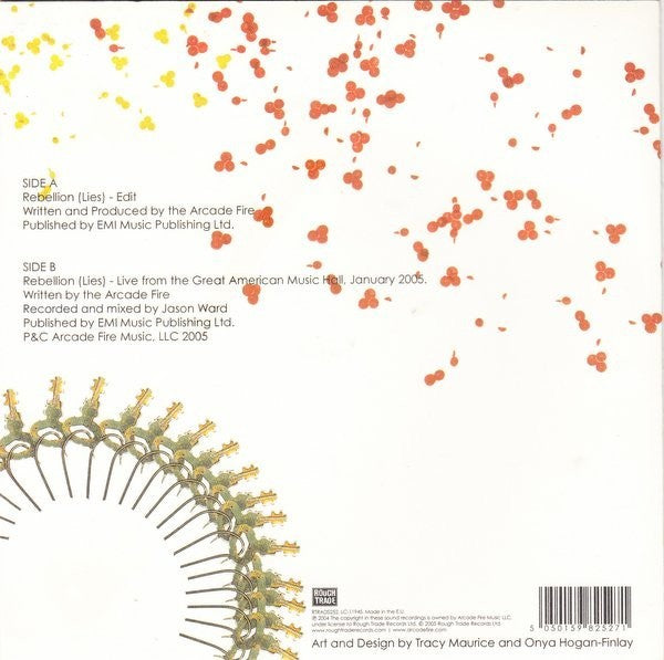 Arcade Fire Rebellion (Lies) 7" VINYL RECORD 1