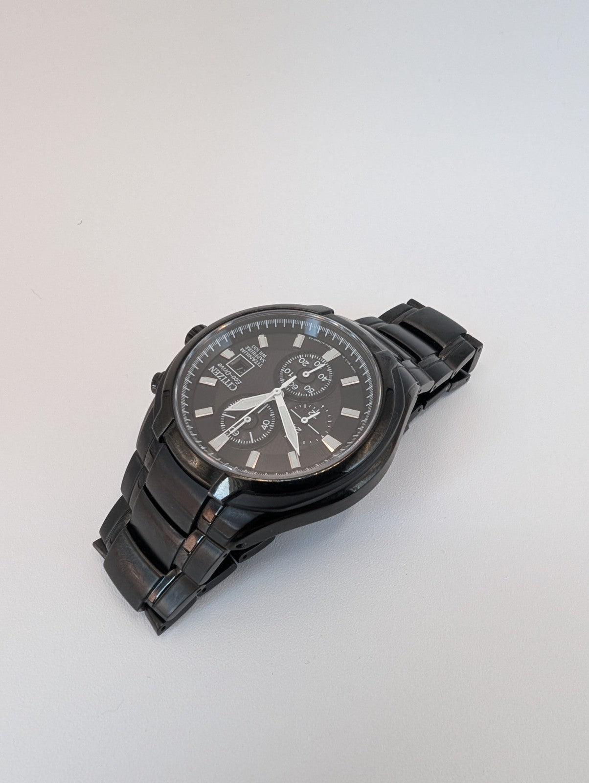 Citizen Eco Drive Titanium Chronograph Sapphire WR 100m Mens Watch B612 s0783427