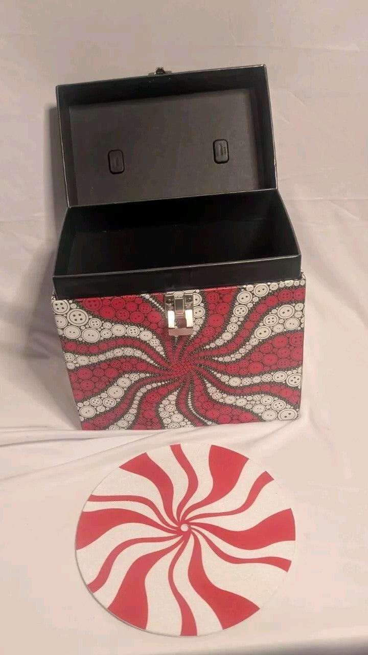 The White Stripes 7" Record Box -#OF1500 - Peppermint Swirl