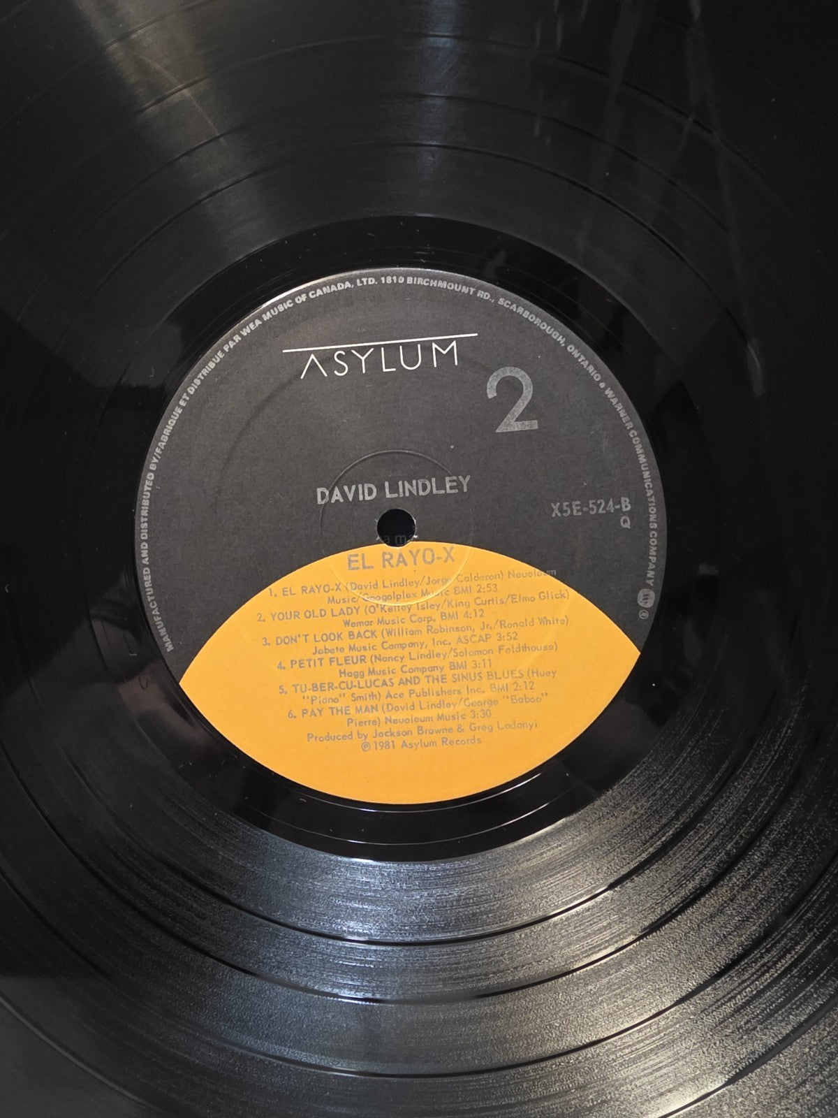 David Lindley - El Rayo-X - 12" Album - 1981 - Canada9