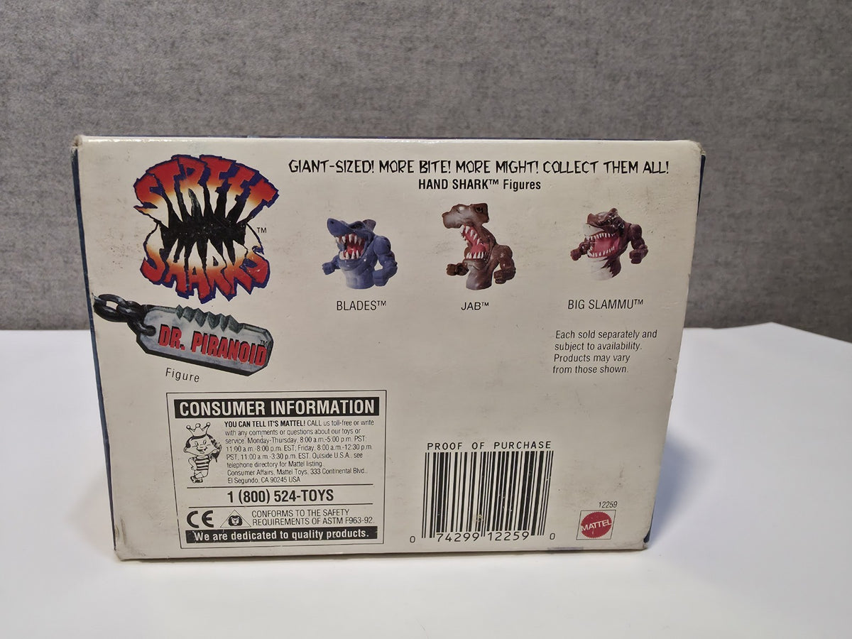 Vtg Street Sharks DR PIRANOID figure  100% original 1994 w missile & Box4
