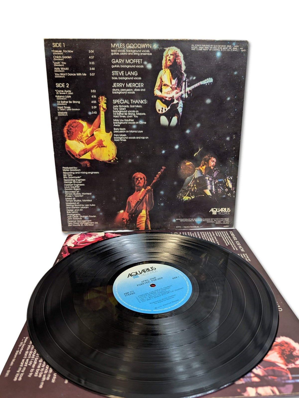 APRIL WINE - FOREVER AND NOW - LP- ALBUM- 1977 - #AQR511 - OG INSERTS
