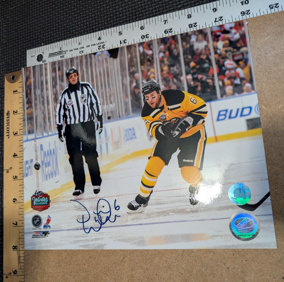 Dennis Wideman Boston Bruins Signed 2010 Winter Classic 8x10 Photo0