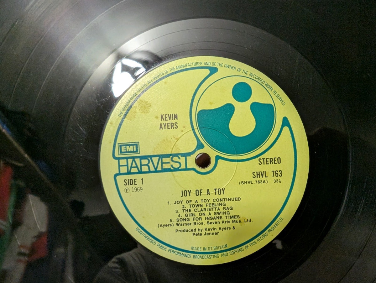 Kevin Ayers ‎– Joy Of A Toy VINYL LP UK 1969- Repress-Transitional Press-RARE7