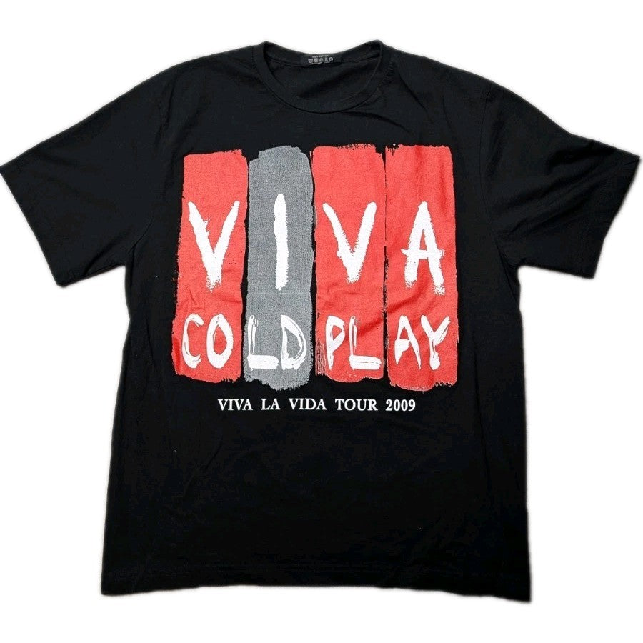 Coldplay Viva La Vida   Tour Shirt  2009 Tour Band Tee  Size Large0