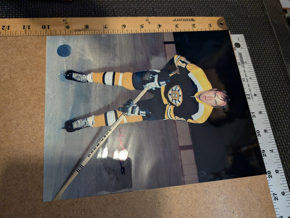Wayne Carleton Boston Bruins Autographed Hockey 8x10 Photo1