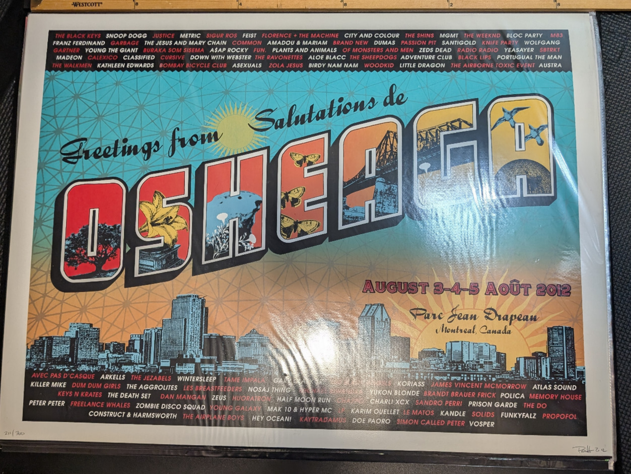 OSHEAGA 2012 - #'D Screen Print - OOP 