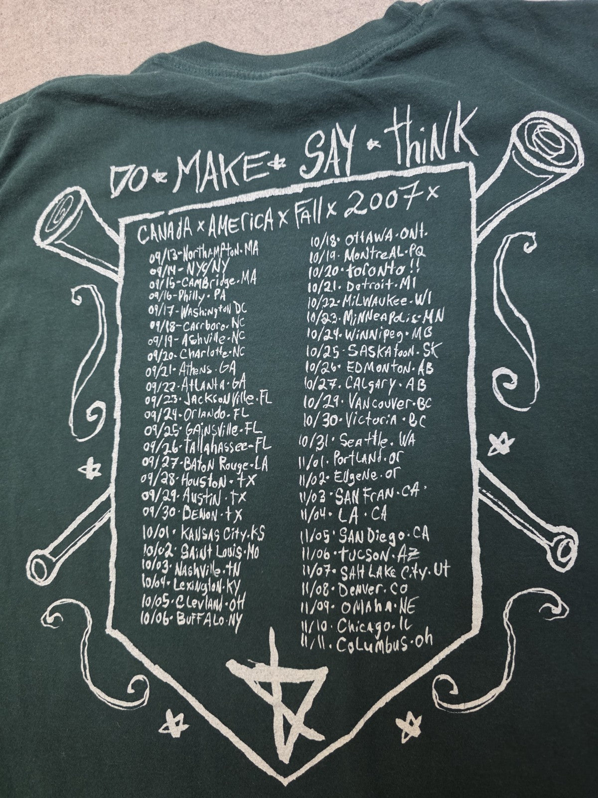 Do Make Say Think   Rust Tour Shirt   2018  Size Large   3