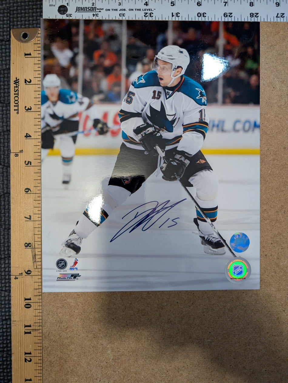 Dany Heatley San Jose Sharks Autographed Hockey 8x10 Photo0