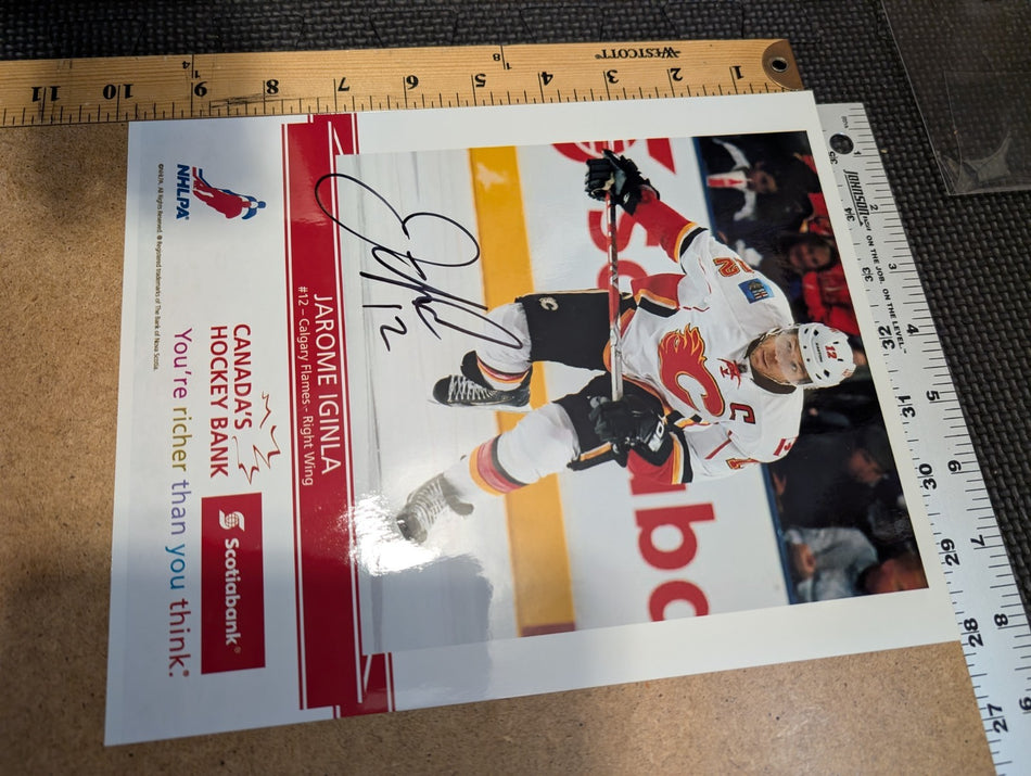 JAROME IGINLA 8X10 SIGNED PHOTO1