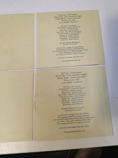 Nick Cave - Live at the Royal Albert Hall & Live At Hammersmith Apollo UK CDr X42