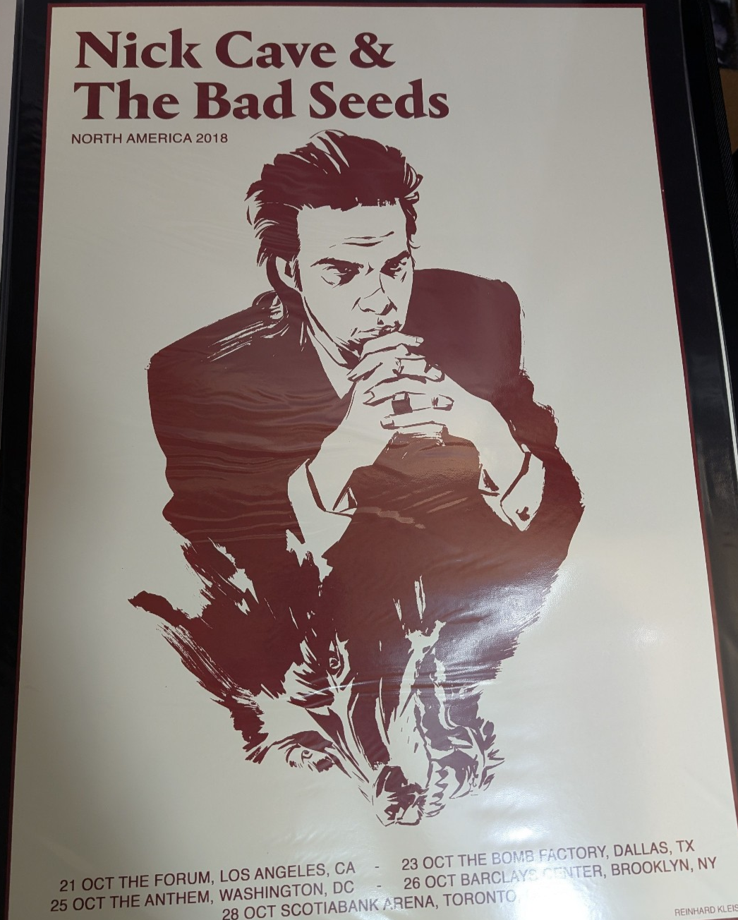 NICK CAVE AND THE BAD SEEDS - 2018 NA TOUR CONCERT POSTER 