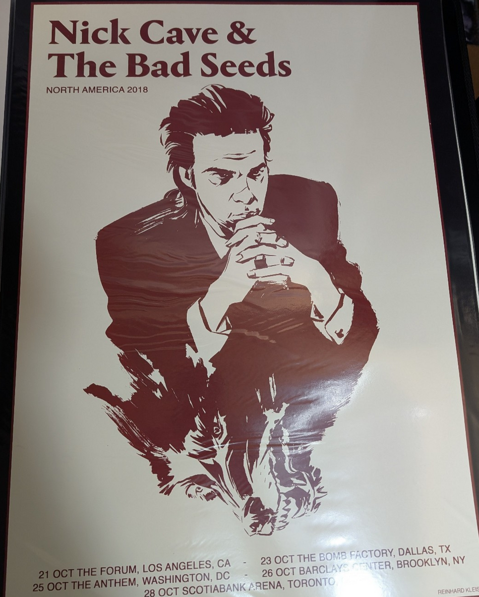 NICK CAVE AND THE BAD SEEDS - 2018 NA TOUR CONCERT POSTER 