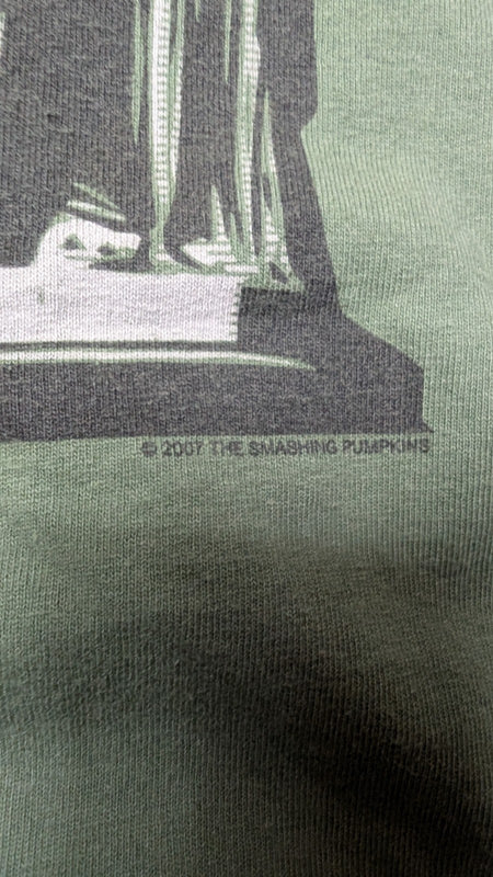 RARE AUTHENTIC 2007 Smashing Pumpkins TOUR   Adult Large Green T Shirt 5