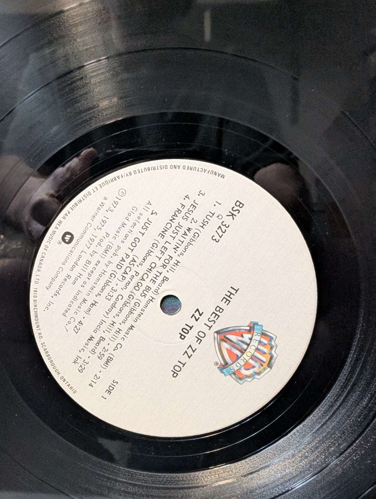 The Best Of ZZ Top    Record LP 1977 Canada BSK 3273 Warner Bros   12"4