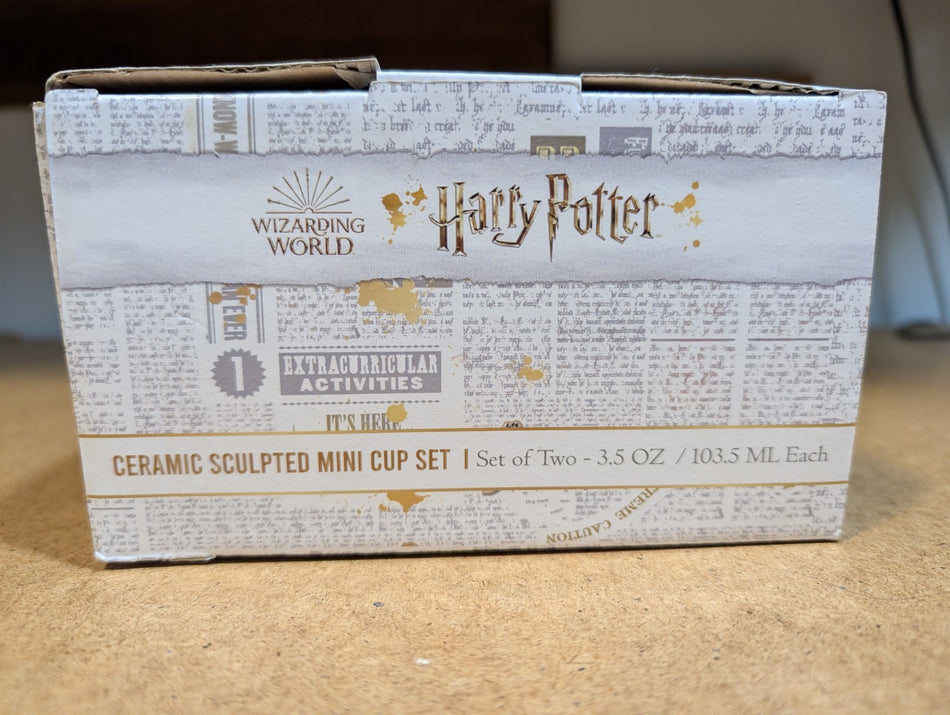 Harry Potter Ceramic Sculpted Mini Cup   Set of Two   3.5 oz   Wizarding World1