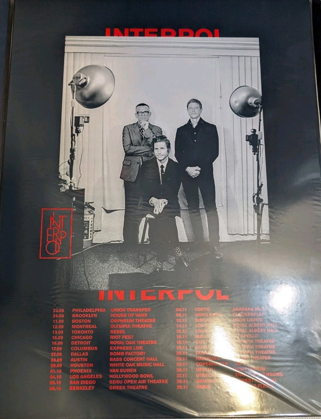 Interpol    2018 Tour Endhymns  POSTER0