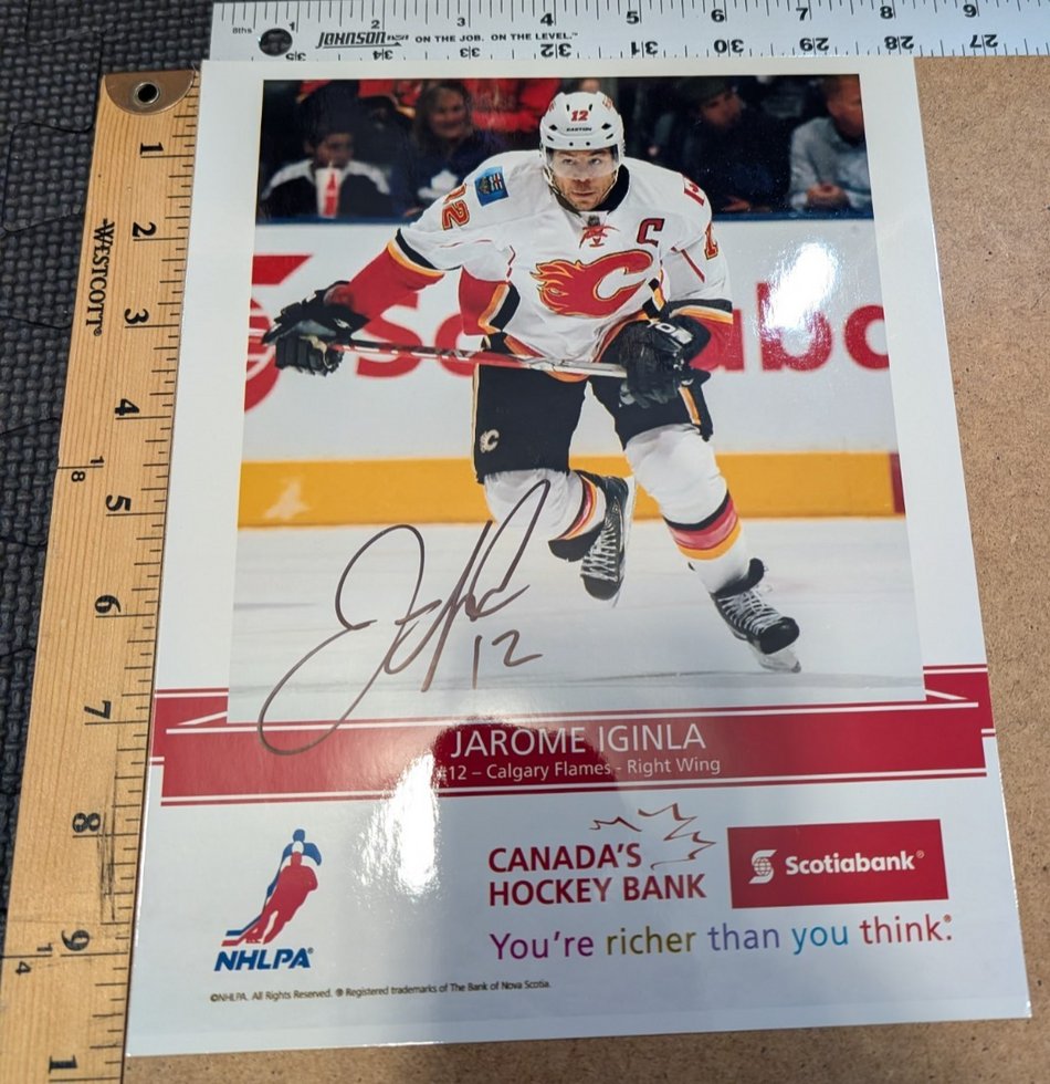 JAROME IGINLA 8X10 SIGNED PHOTO0