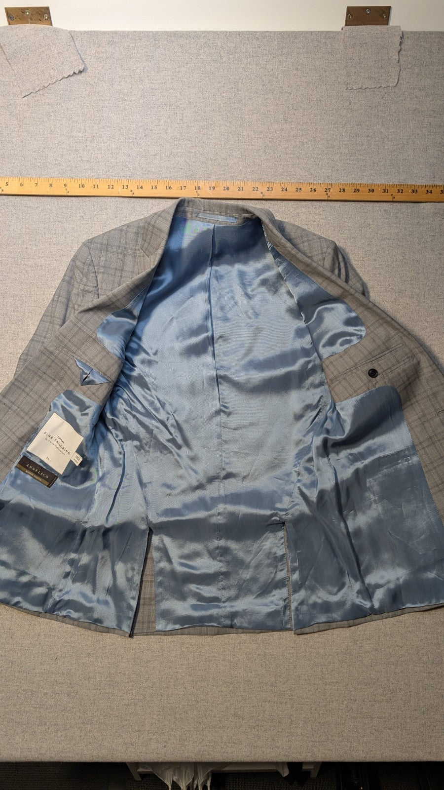Topman Suit Jacket (34) + Pants (30R)   Grey Plaid3