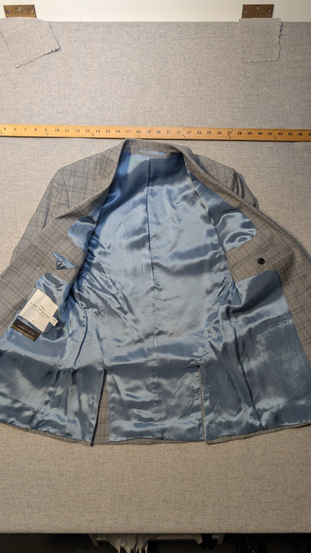 Topman Suit Jacket (34) + Pants (30R)   Grey Plaid3