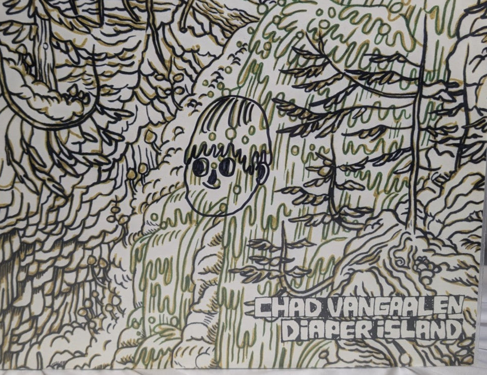 CHAD VANGAALEN-DIAPER ISLAND - 12" RECORD W/ HYPE STICKER - DOODLE BY CHAD