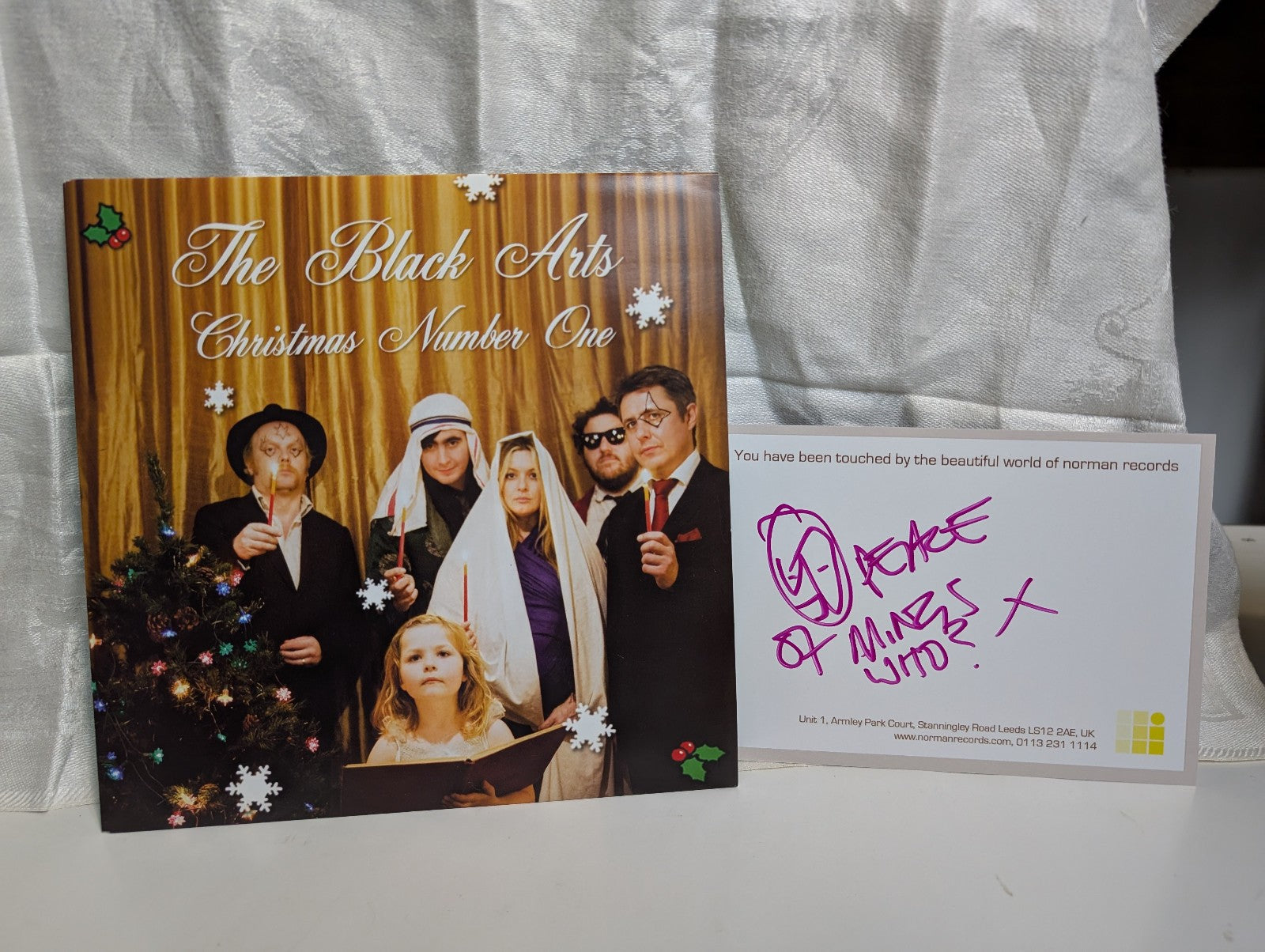 THE BLACK ARTS - CHRISTMAS NUMBER ONE - 7" RECORD *AUTOGRAPHED*